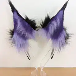 Airbrushed Custom Wolf Ear covers for EarGear by The Tail Company